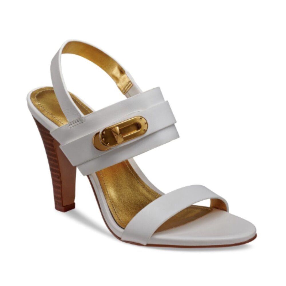 Donna Karan New York Sloane Slingback Sandals Bright White NWB